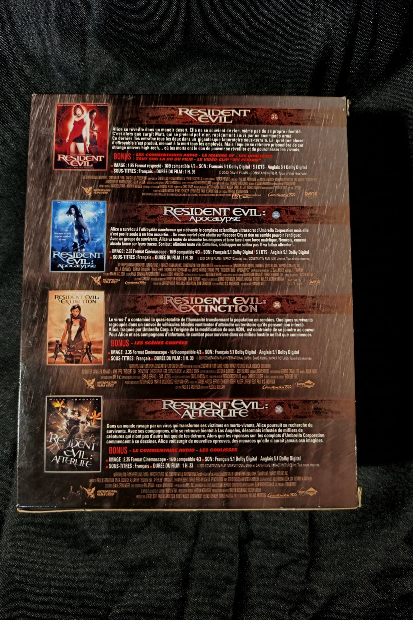 La Tétralogie Résident Evil en Blu-Ray Disc