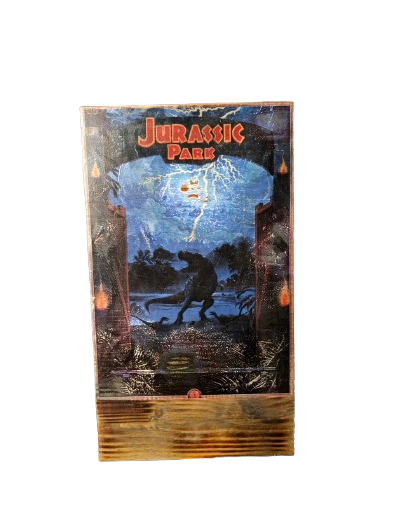Peinture sur bois : Jurassic Park