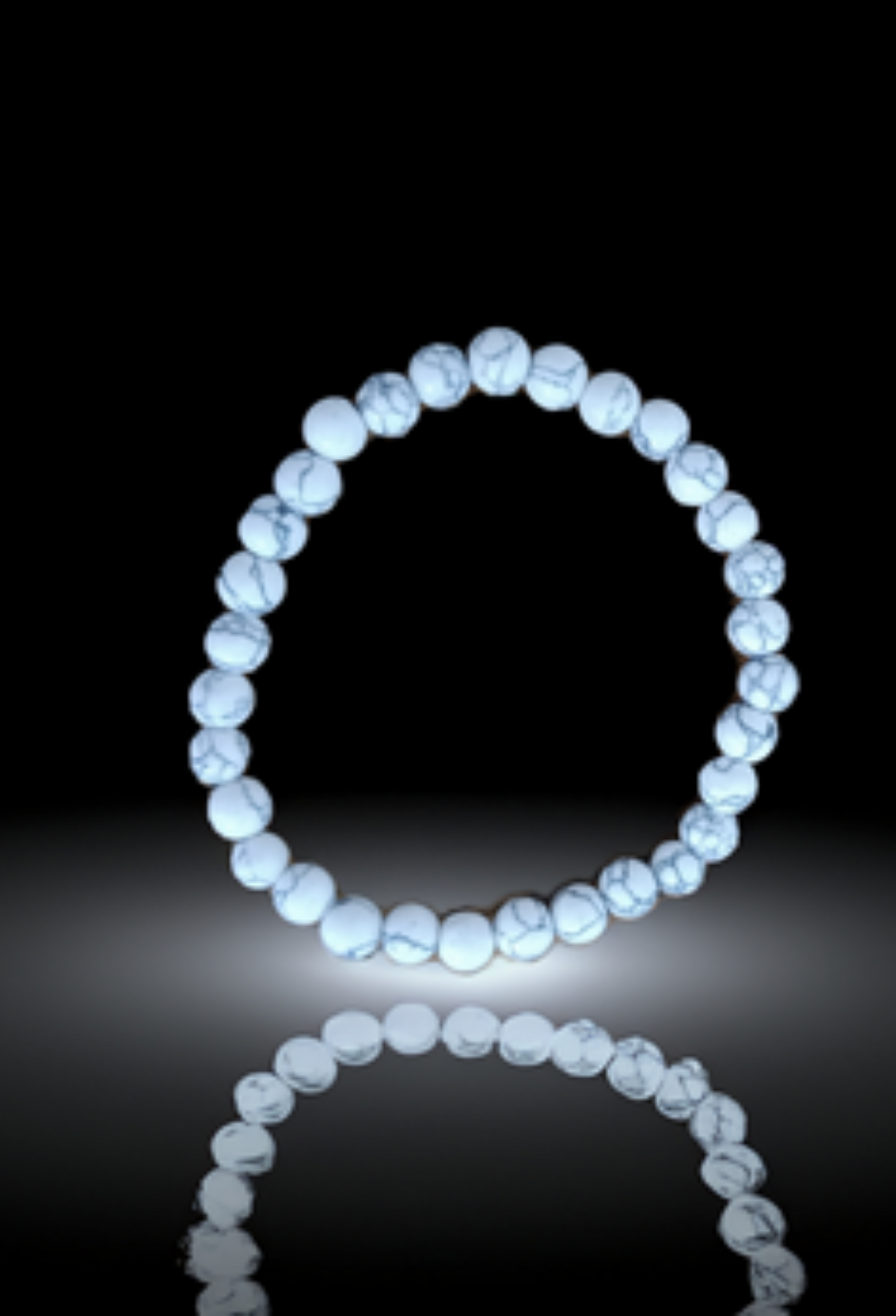 Bracelet pierres Howlite 6 mm