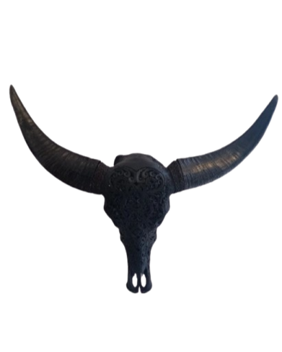 Crâne de vache sculpté (Asie )